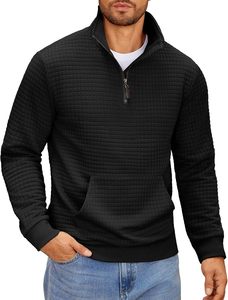 Felpe con cappuccio da uomo su misura all'ingrosso oversize un <span class=keywords><strong>quarto</strong></span> di una felpa con cerniera 320 grammi di cotone Unisex felpe - Product Image 2