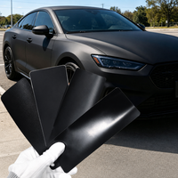 Film vinyle pour carrosserie de voiture, couleur changeante, noir mat, PET, 6 mil, CN