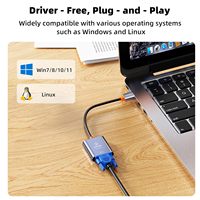Câble convertisseur Biaze Active DP vers VGA pour PC, ordinateur portable, moniteur, projecteur, prend en charge l'adaptateur Plug&Play Full HD 1080P