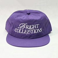Casquette de sport d'extérieur en nylon à séchage rapide, style grand-père, non structurée, 5 panneaux, à visière plate, de haute qualité