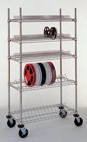 Vente chaude SMT Bobine Utiliser Étagère ESD Chrome 4 Niveaux Léger Fil Rayonnage Fabricant En Acier Inoxydable Fil Rayonnage