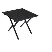 Table de repas pliante moderne en métal, base tréteau portable, mobilier durable pour la plage, le pique-nique, le camping et l'extérieur