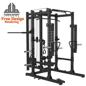 All-In-One rak daya Dual Pulley System mesin Smith perlengkapan Gym logam untuk latihan kekuatan untuk lengan - Product Image 1