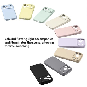 Custodia per telefono in Silicone morbido liquido per <span class=keywords><strong>iPhone</strong></span> 11 12 13 <span class=keywords><strong>14</strong></span> 15 16 <span class=keywords><strong>Pro</strong></span> <span class=keywords><strong>Max</strong></span> 17 Air tinta unita AI pulsante Cover del telefono - Product Image 6