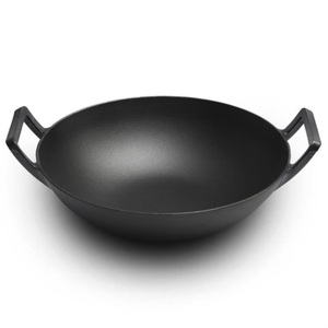 Utensilios de Cocina Tradicionales Asiáticos de Hierro Fundido con Doble Asa, <span class=keywords><strong>Wok</strong></span> Grande - Product Image 4