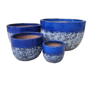 Pot de fleurs en céramique émaillée moderne Daiphonglan CERA-253OUT, grande capacité (1000 ml), idéal pour la maison, les centres commerciaux et les jardins – Vente chaude - Product Image 4