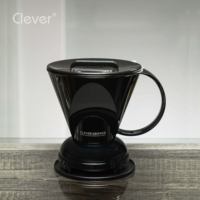 Clever Dripper Mr. Filtre à café en plastique noir trapézoïdal 500 ml, résistant à la chaleur, économique et pratique, pour les salons d'avion.