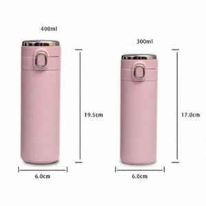 Bouteille d'eau alcaline ionisée 400 ml pour la perte de poids, en acier inoxydable 304, pH 11, avec zinc - Product Image 1