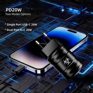 ถังใส่น้ำมันแบบจุดเดียวสำหรับแลดเดอร์โทรศัพท์มือถือ20วัตต์อะแดปเตอร์ชนิด C USB C PD 20 W ที่ชาร์จสำหรับ IPhone17สูงสุด16 15 14Pro - Product Image 3