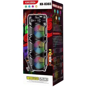 Altavoz recargable Kk-8303 3x8 40W con control remoto y micrófono inalámbrico - Product Image 2