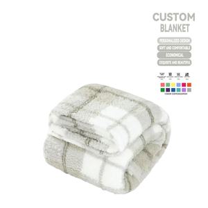 Manta de lana súper suave con patrón de ondas, mantas de lana acogedoras y ligeras para todas las estaciones, mantas mullidas azules cómodas - Product Image 1