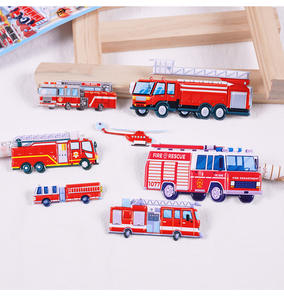 Feuille d'autocollants de dessin animé en mousse 3D pour enfants, feuille d'autocollants gonflables amovibles pour garçons, voiture, camion, camion, <span class=keywords><strong>taxi</strong></span>, train - Product Image 4