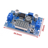 Módulo de reducción de voltaje ajustable LM2596 DC-DC con medidor de voltaje con pantalla digital LM2596S Fuente de alimentación estabilizada 5A