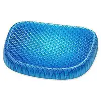 Almofada ortopédica de silicone, almofada quadrada de dupla gel com função de resfriamento, almofada de cadeira para ovos de gel com memória 600g
