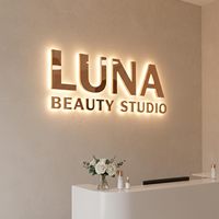 Enseigne personnalisée en lettres 3D rétroéclairées par LED en métal pour devanture de magasin, bureau, salon, café, studio, restaurant, entreprise