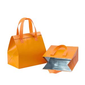 Wholesale Disposable Cartoon Thermal Cooler Bags Handle Custom Durable Insulated Waterproof Foldable Takeaway Hot Cold Food - Product Image 1