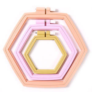 Exagon-broidery, aro de cross, olorful - Product Image 3