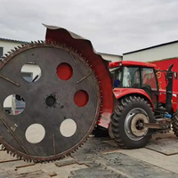 Trancheuse à disques hydraulique certifiée CE pour chargeuse compacte, idéale pour l'irrigation agricole et le creusement de canalisations