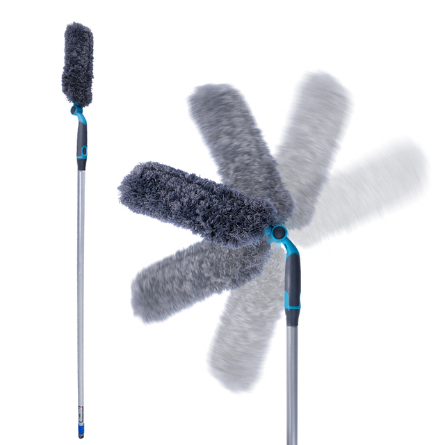 Masthome Home Ceiling Blinds Cleaner Bendable Washable Cleaning Adjustable Extension Pole Microfiber Car Spin Duster Fan Duster