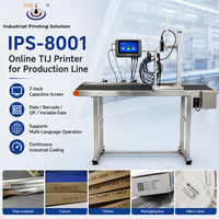 Impresora Industrial de Inyección Térmica de Tinta IPS-8001, Máquina de Codificación de Códigos de Barras TIJ, Ethernet RS232 RS485 para Impresión en Línea