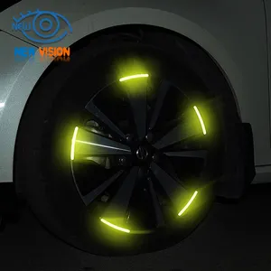 Custom Logo bicycle tire wheel fluorescent security decal reflective stickers for bike or car
