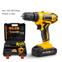 Hantechn Kits d'outils électriques sans fil Tournevis à batterie rechargeable 18v Perceuses Kit combiné d'outils électriques sans fil avec chargeur