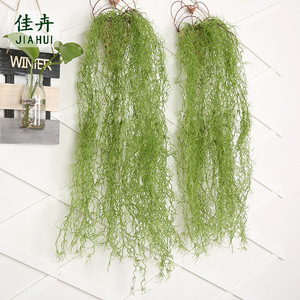 Planta Artificial Colgante de <span class=keywords><strong>Musgo</strong></span> <span class=keywords><strong>Español</strong></span>, Guirnalda Verde Rizada para Decoración de Interiores, Cesta de Pared, Reutilizable, MOQ Bajo - Product Image 3
