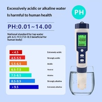 Kit de test de la qualité de l'eau de piscine numérique Accuble Home 5 en 1, testeur de TDS, stylo de test de pH