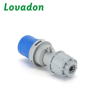 Prise industrielle femelle CE approuvée, sortie d'usine, 2P+E 16A 32A, 220V-240V, étanche IP44, connecteur bleu