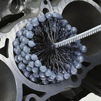 Brosse de rodage de bloc-cylindres robuste, brosse de rodage flexible à billes avec carbure de silicium pour le finissage, le polissage et l'ébavurage des tuyaux
