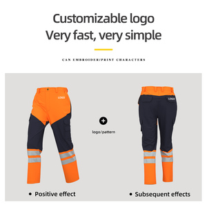 Custom <strong>Winter</strong> Heavy <strong>Work</strong> Pants Safety Hi Vis <strong>Trousers</strong> with Reflective Strips Fluorescent Hi Viz Workwear Pants - Product Image 2