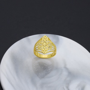 Bague de mariage JXX en laiton plaqué or 24 carats pour femme, style Dubaï Moyen-Orient, idéale pour la décoration des doigts - Nouvelle collection en promotion - Product Image 5