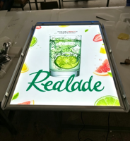 Boîte à lumière LED 60x120cm ultra-mince à haute luminosité avec cadre en aluminium à clipser, affichage publicitaire rétroéclairé, boîte à lumière LED murale