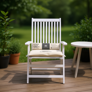 Cojín para Silla de Exterior Color Blanco Crema, 15.7x15.7x2.8, Tela Oxford, Extraíble, Lavable, para Uso en Todas las Estaciones - Product Image 2