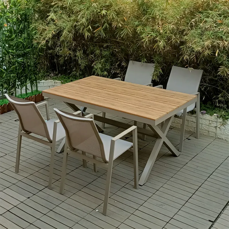 Teak Solid Wood Table And Chair Garden Balcony Bistro Set For Outdoor Patio Use Outdoor plastic Wooden Garden Furniture set