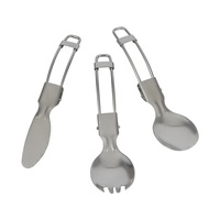 Barbekü paslanmaz çelik katlanır çatal bıçak kaşık seti taşınabilir kamp eşyaları seyahat açık piknik bıçak çatal kaşık