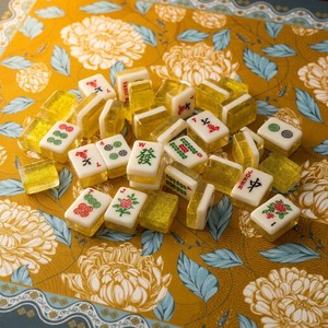 Ensemble de Mahjong Américain Portable de Luxe Premium et Durable, 160 Pièces, Tuiles de Mahjong en Cristal Doré pour le <span class=keywords><strong>Poker</strong></span> et les Réunions Familiales - Product Image 1