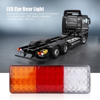 Feu arrière combiné rectangulaire à 75 LED, 3 sections ambre/rouge/blanc, pour feux stop, clignotants et marche arrière, pour semi-remorque