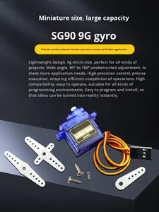 Servomotor SG90 9g MG996R MG90S 360 ° /180 °   Rotación para Proyectos de Bricolaje con Robots, Drones y Aviones RC - 9 Gramos de Alto Torque - Product Image 5