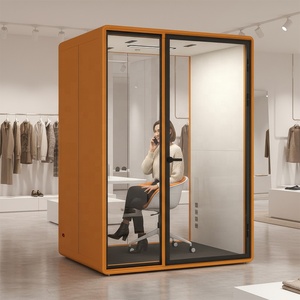 Nieuwe Aankomst Beweegbare Draagbare Privé Geluiddichte Werkcabine Akoestische Kantoorpods Kleine Geluiddichte Telefooncel - Product Image 2