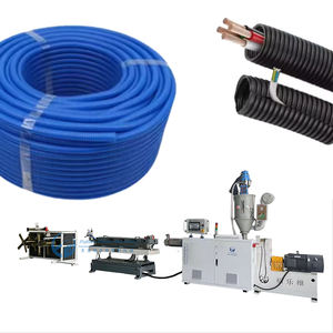 Machine à tuyaux ondulés monocouche haute vitesse, extrudeuse de plastique améliorée pour tuyaux PVC PP PE, contrôle PLC, économie d'énergie, plaque 38CrMnAl - Product Image 1