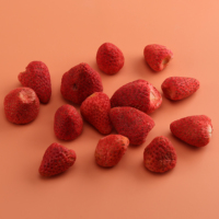 Framboises déshydratées croustillantes en vrac, en copeaux, pour chocolat, lyophilisées, fruits de fraises séchés par congélation, moitiés