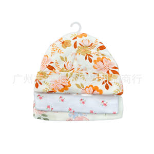 Venta al por mayor bebé recién nacido impreso sombreros fetales tres paquetes de lindo bebé con el mismo estilo de dibujos animados patrón sombreros - Product Image 3