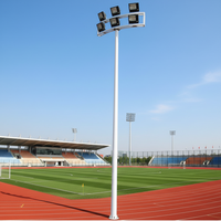 Mât d'antenne télécom galvanisé en acier Q235 personnalisé de haute qualité 25M 30M 35M pour utilisation en stade et cour, poteau d'éclairage haute mât