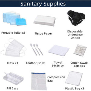 Kit de Primeros Auxilios de Emergencia para Terremotos de 33 Piezas, Kit de Prevención de Desastres Personal, Botiquín de Primeros Auxilios para Acampar y Hacer Senderismo al Aire Libre - Product Image 5