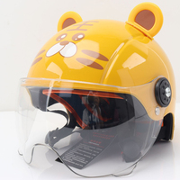Casco de Motocicleta de Media Cara para Niños de Alta Calidad, Nuevo Protector de Fibra de Vidrio con Espejo, Accesorio de Protección Perfecto para Ciclismo Infantil
