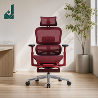 Chaise de bureau ergonomique en maille avec rotation à 360°, hauteur réglable, inclinable, design moderne - Utilisation en bureau commercial