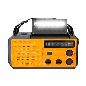 Radio d'urgence portable, chargeur solaire, radio solaire pour tremblements de terre, générateur à manivelle, lampe torche - Product Image 1