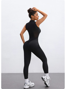 Popolare <span class=keywords><strong>Body</strong></span> da Yoga Sexy con <span class=keywords><strong>Schiena</strong></span> Scoperta in Rete per Donne, Modellante, ad Asciugatura Rapida, in Poliestere e Spandex, con Cerniera, per Palestra e Sport - Product Image 2