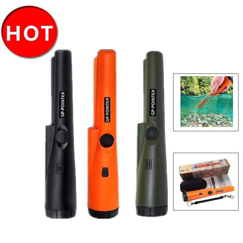 Nhà Máy Giá Hand Held GP Con Trỏ Pinpointer Dò Kim Loại, Xách Tay Không Thấm Nước GP Vàng Pin Pointer Với LED Light